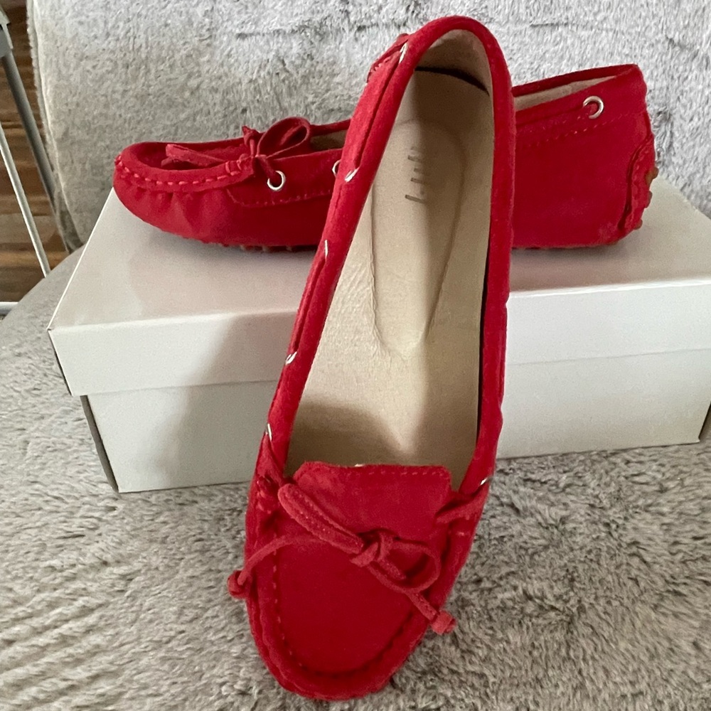 J Jill red suede Mocs